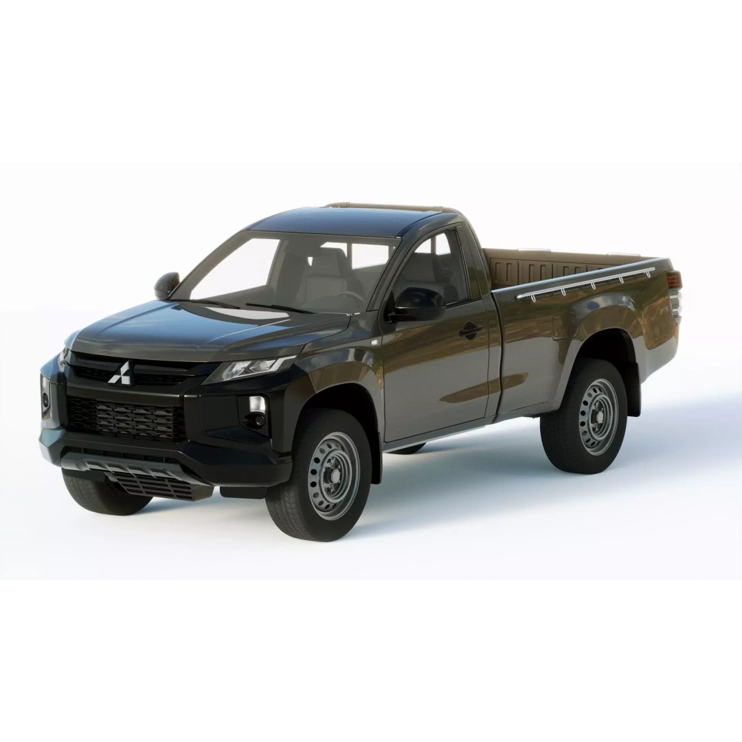 Mitsubishi L200 Regular Cab 2019 3D Model – High Quality PBR Asset, Multiple Formats - View 3