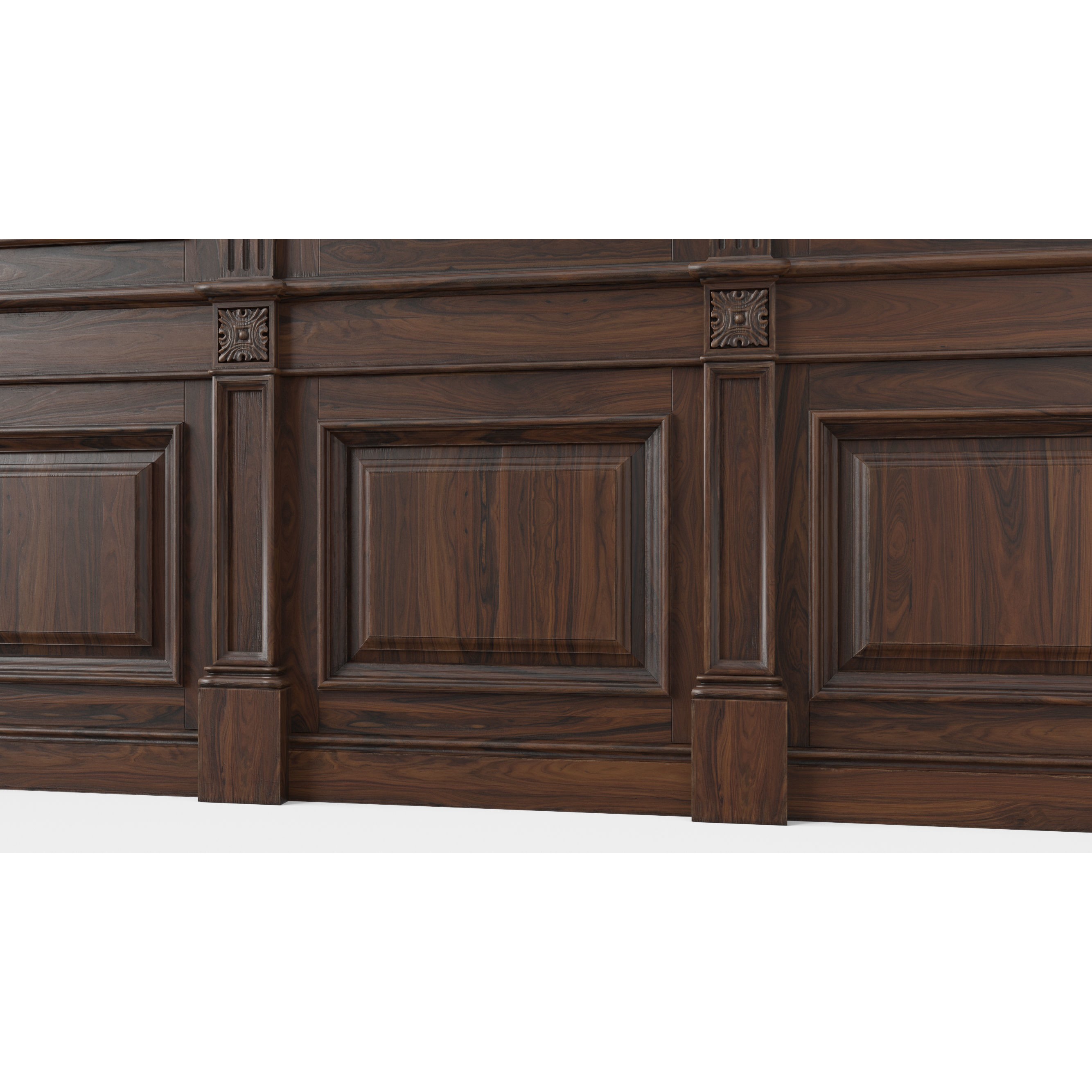 Wooden Panel - PBR Textured 3D Model - View 11