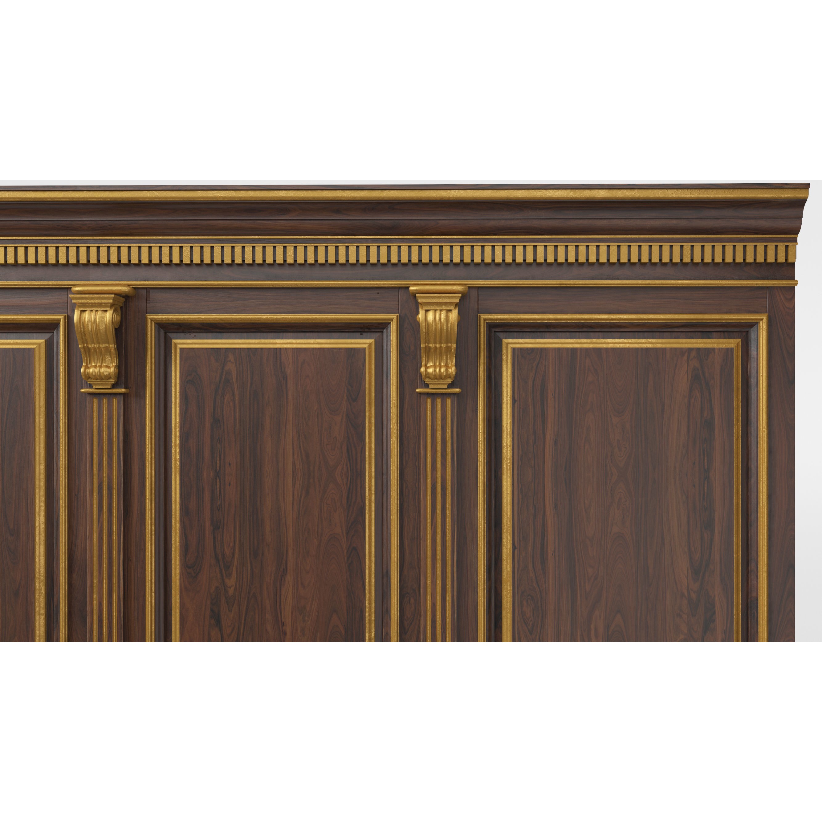 Wooden Panel - PBR Textured 3D Model - View 15
