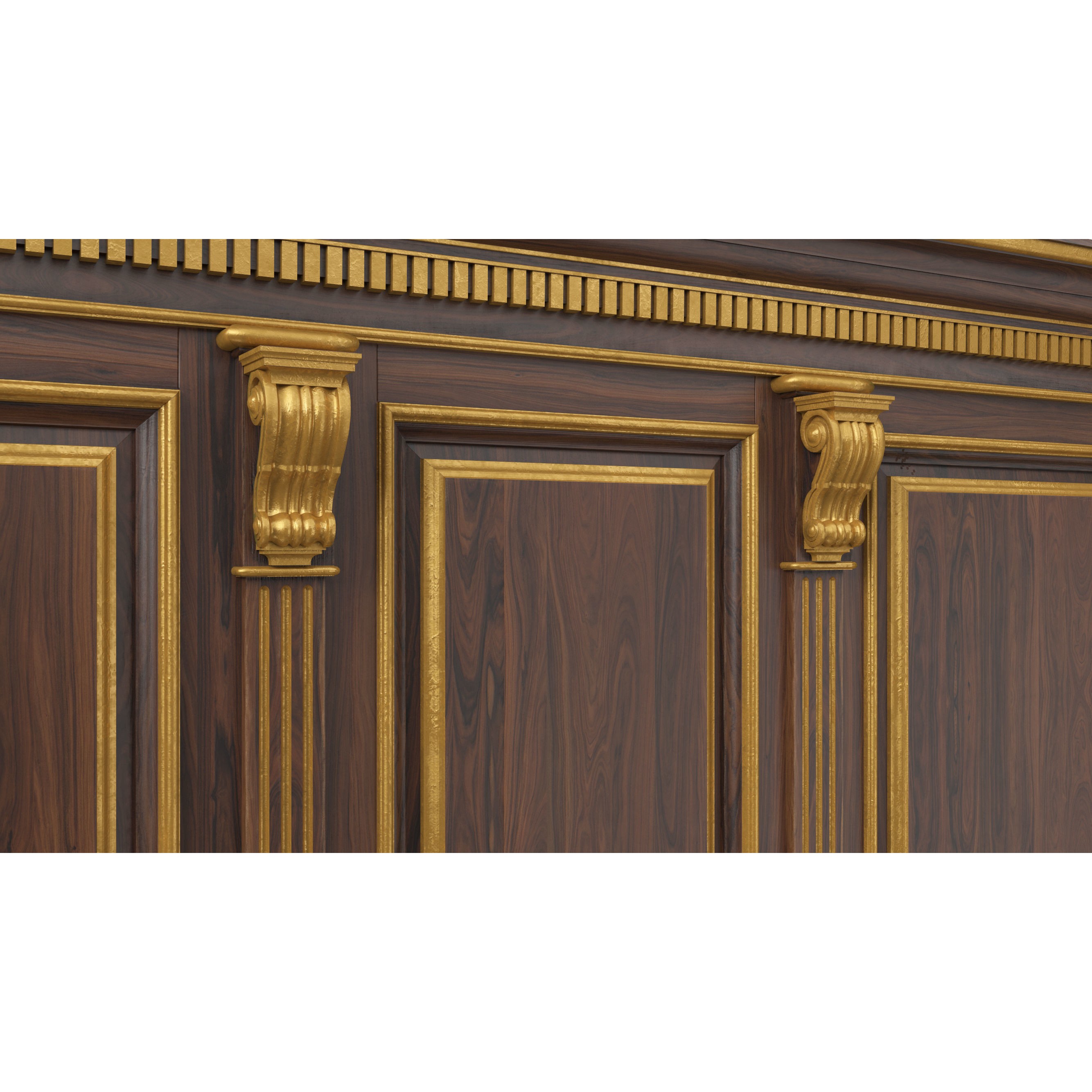 Wooden Panel - PBR Textured 3D Model - View 17