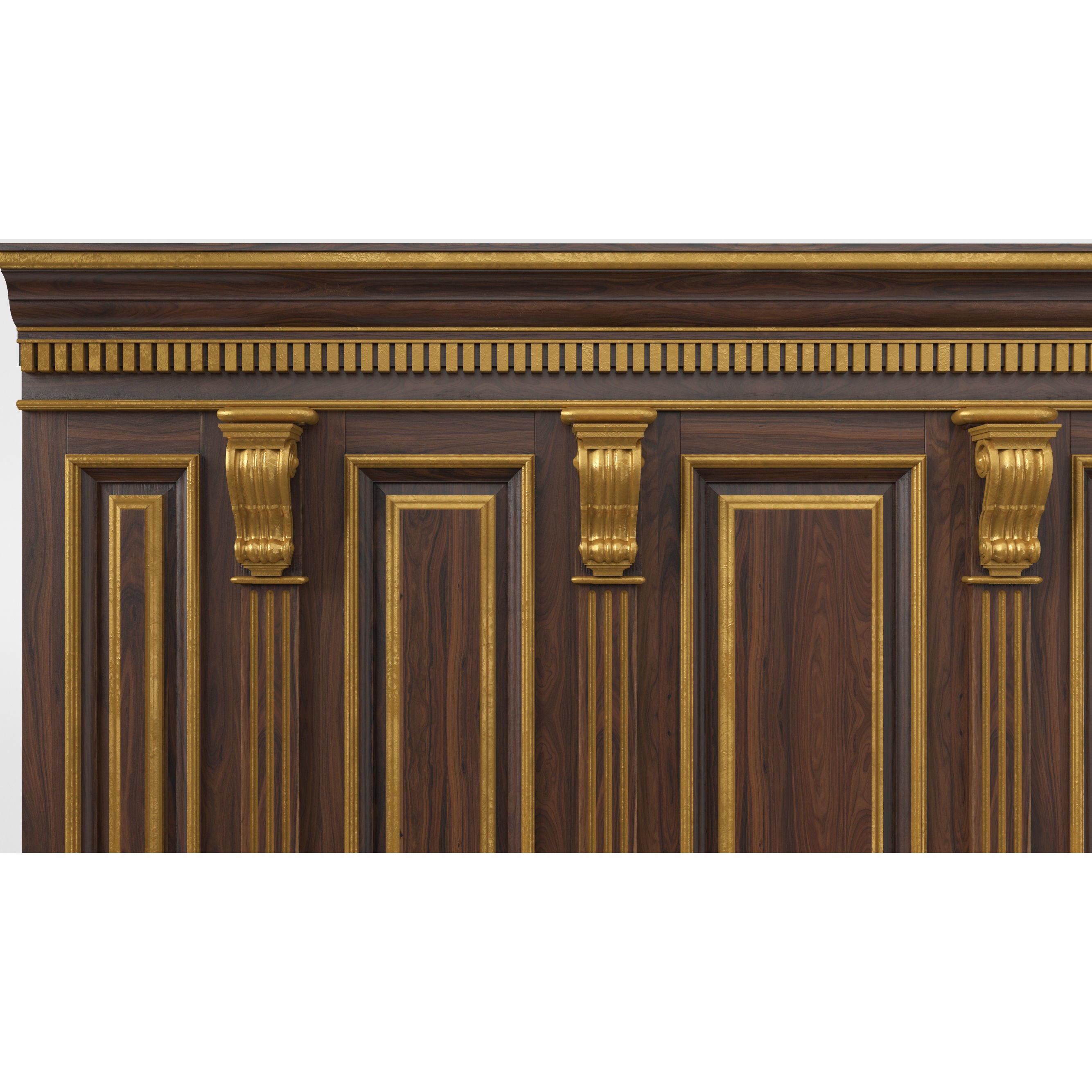 Wooden Panel - PBR Textured 3D Model - View 18