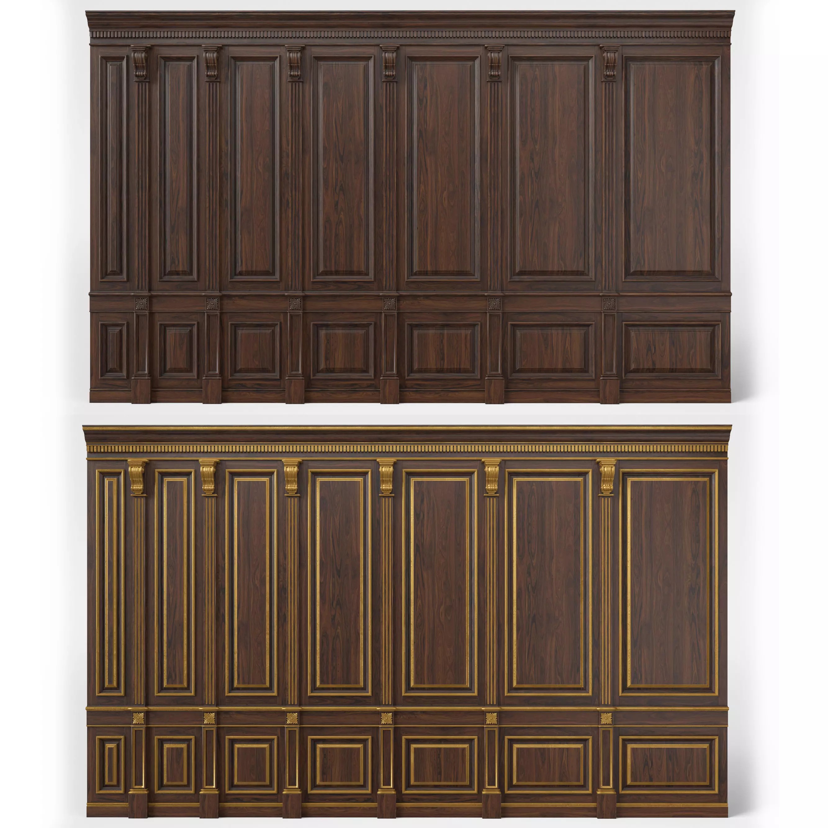 Wooden Panel - PBR Textured 3D Model - View 2