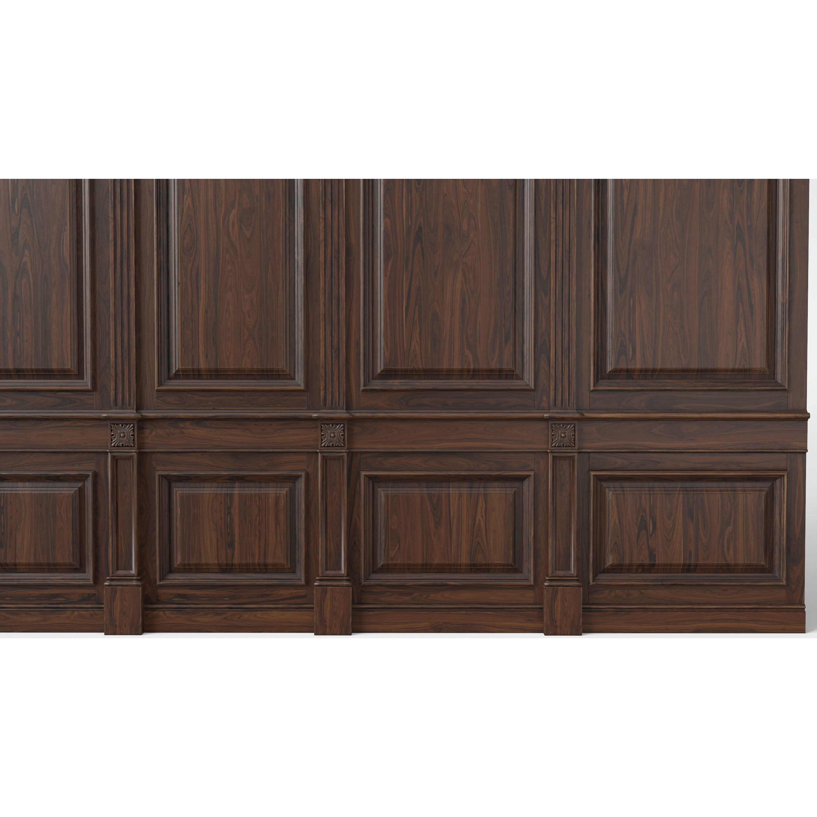 Wooden Panel - PBR Textured 3D Model - View 3
