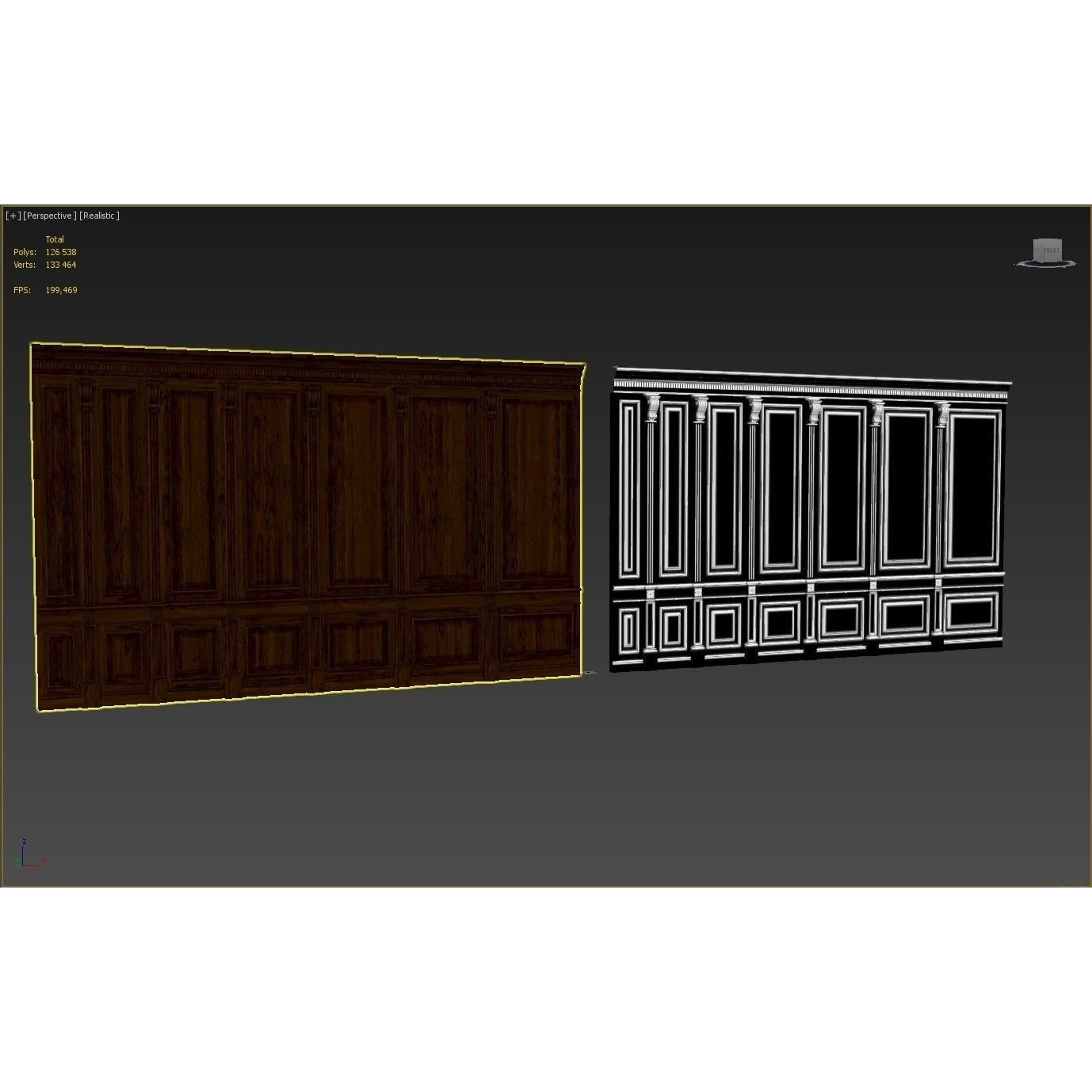 Wooden Panel - PBR Textured 3D Model - View 33