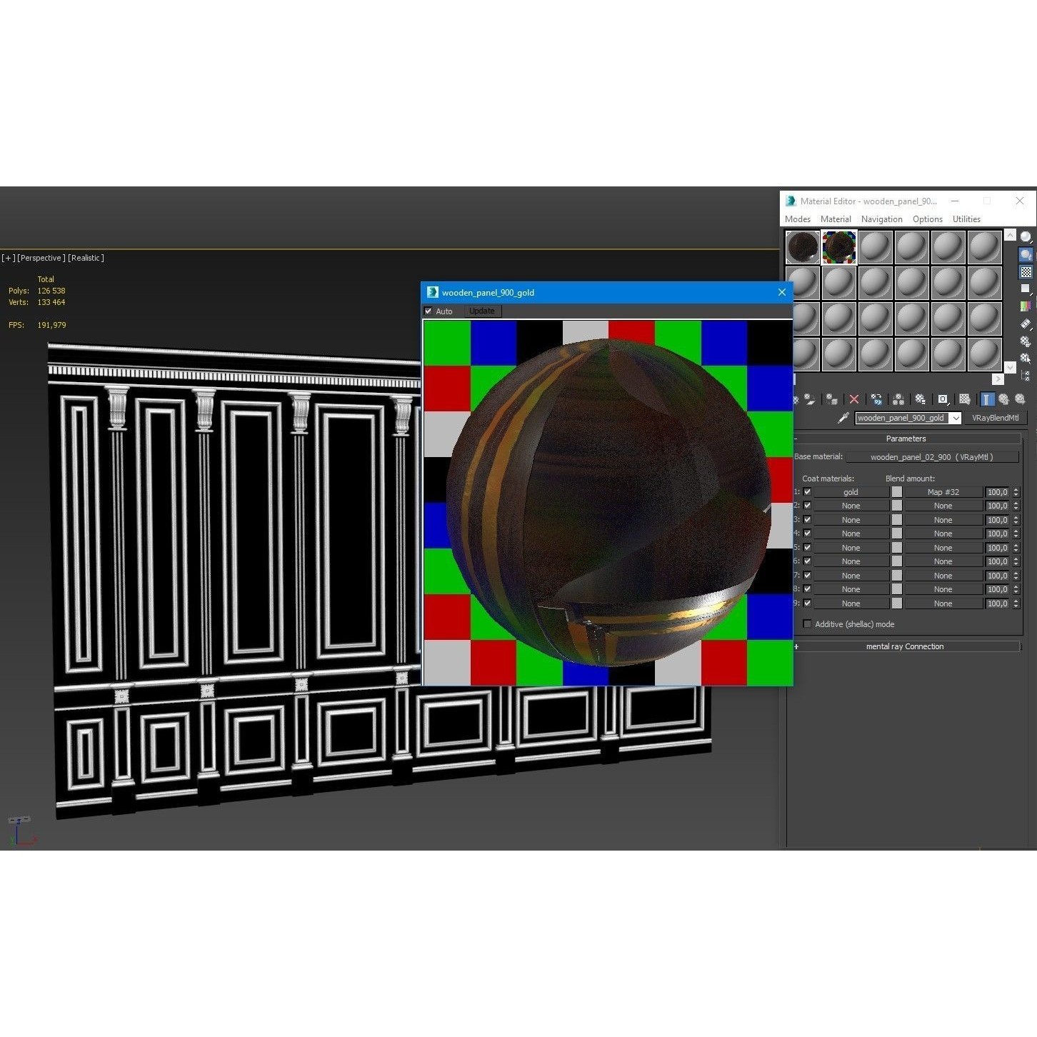 Wooden Panel - PBR Textured 3D Model - View 35