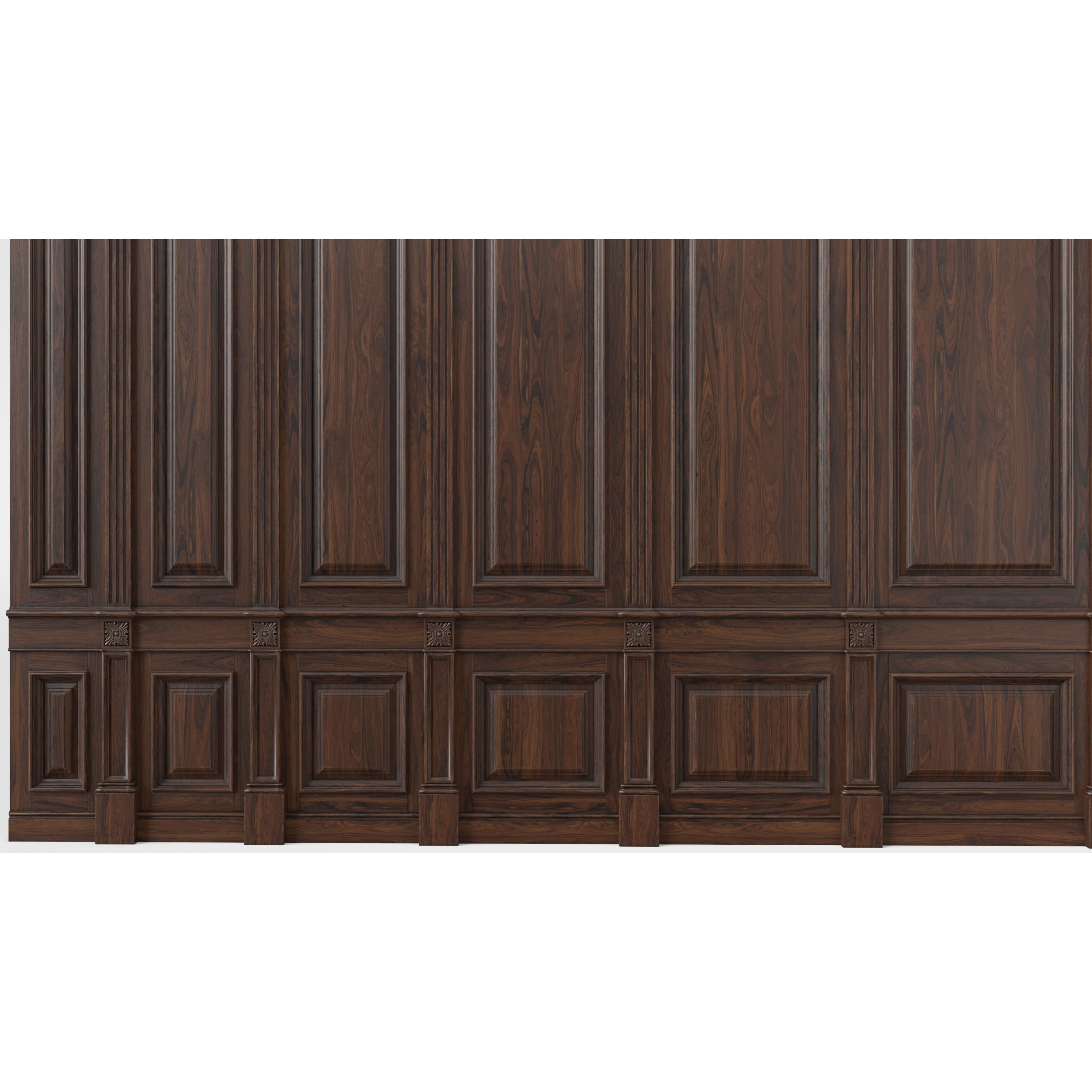 Wooden Panel - PBR Textured 3D Model - View 4