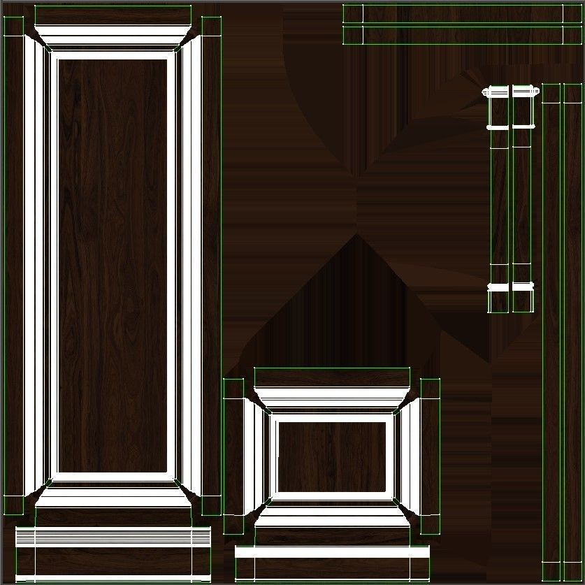 Wooden Panel - PBR Textured 3D Model - View 40