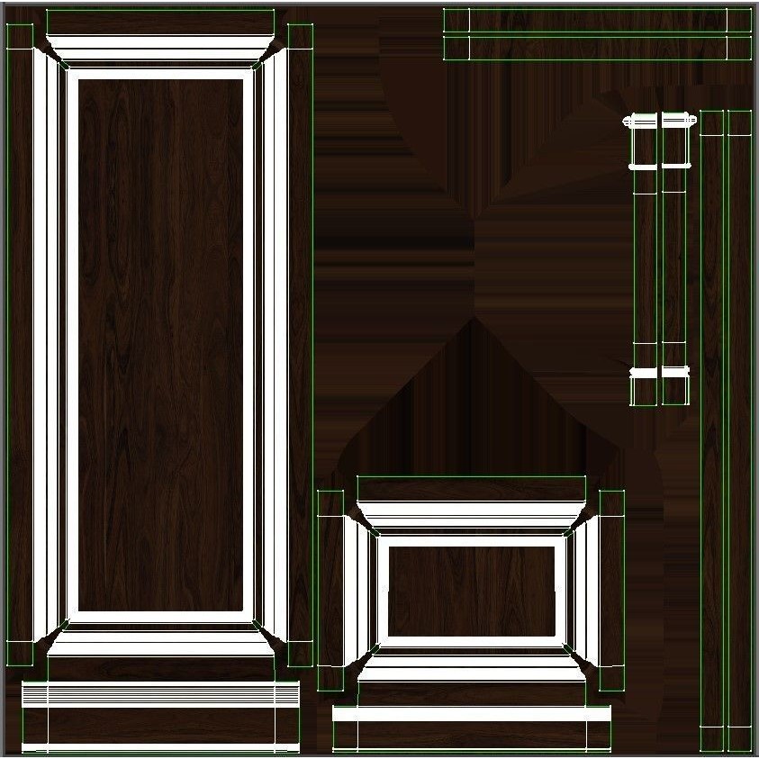 Wooden Panel - PBR Textured 3D Model - View 41