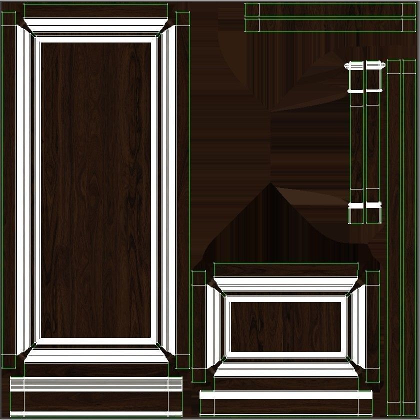 Wooden Panel - PBR Textured 3D Model - View 42