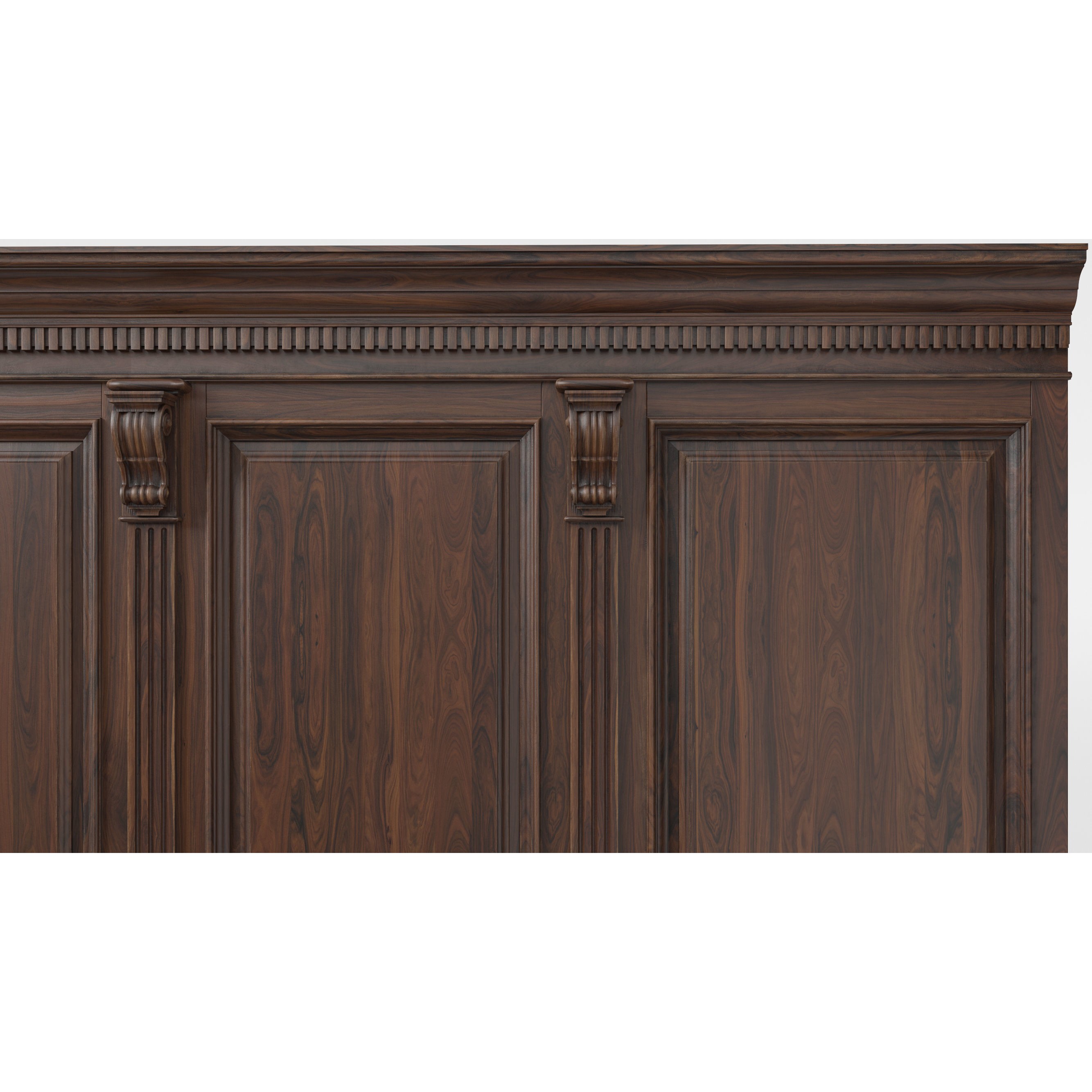 Wooden Panel - PBR Textured 3D Model - View 5