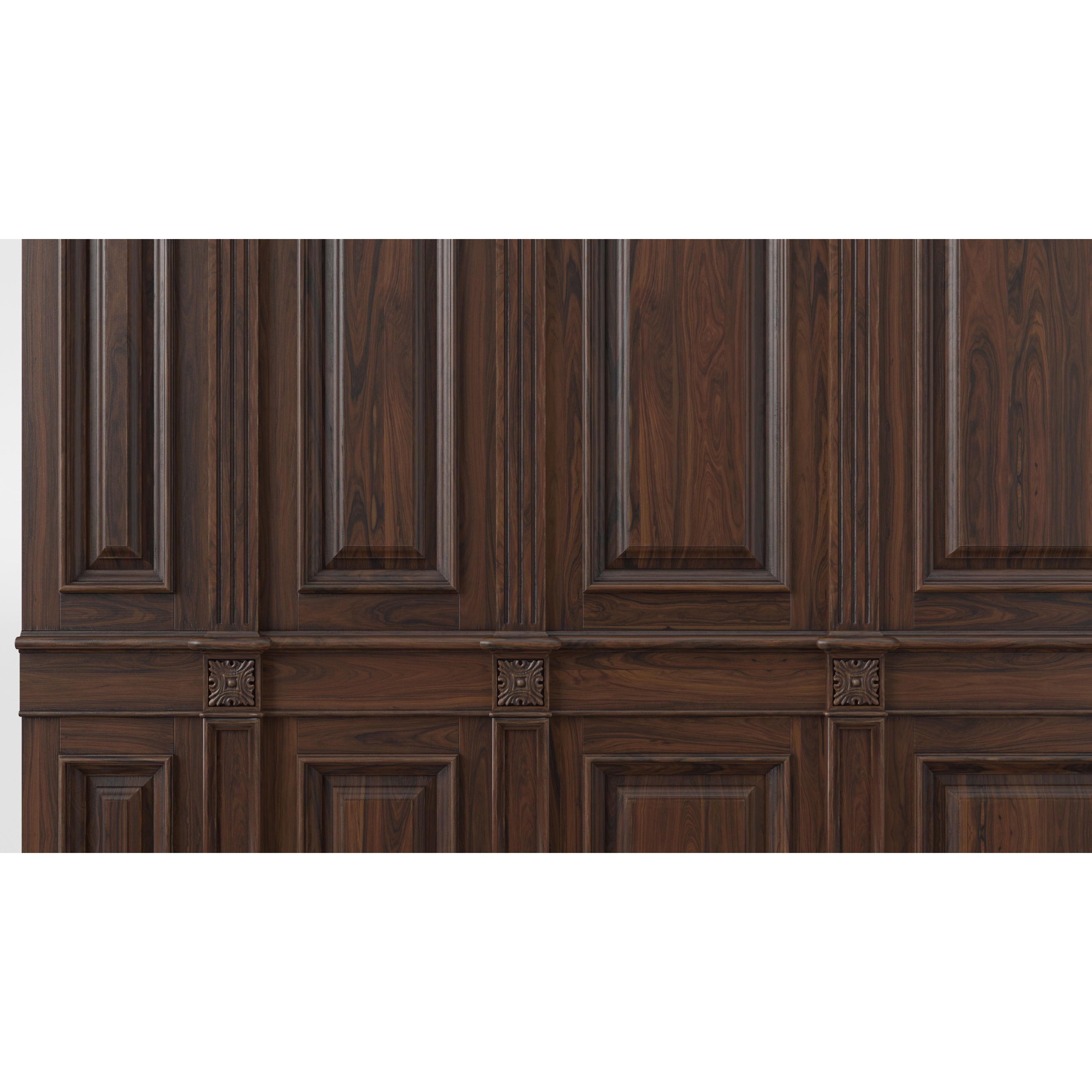 Wooden Panel - PBR Textured 3D Model - View 6