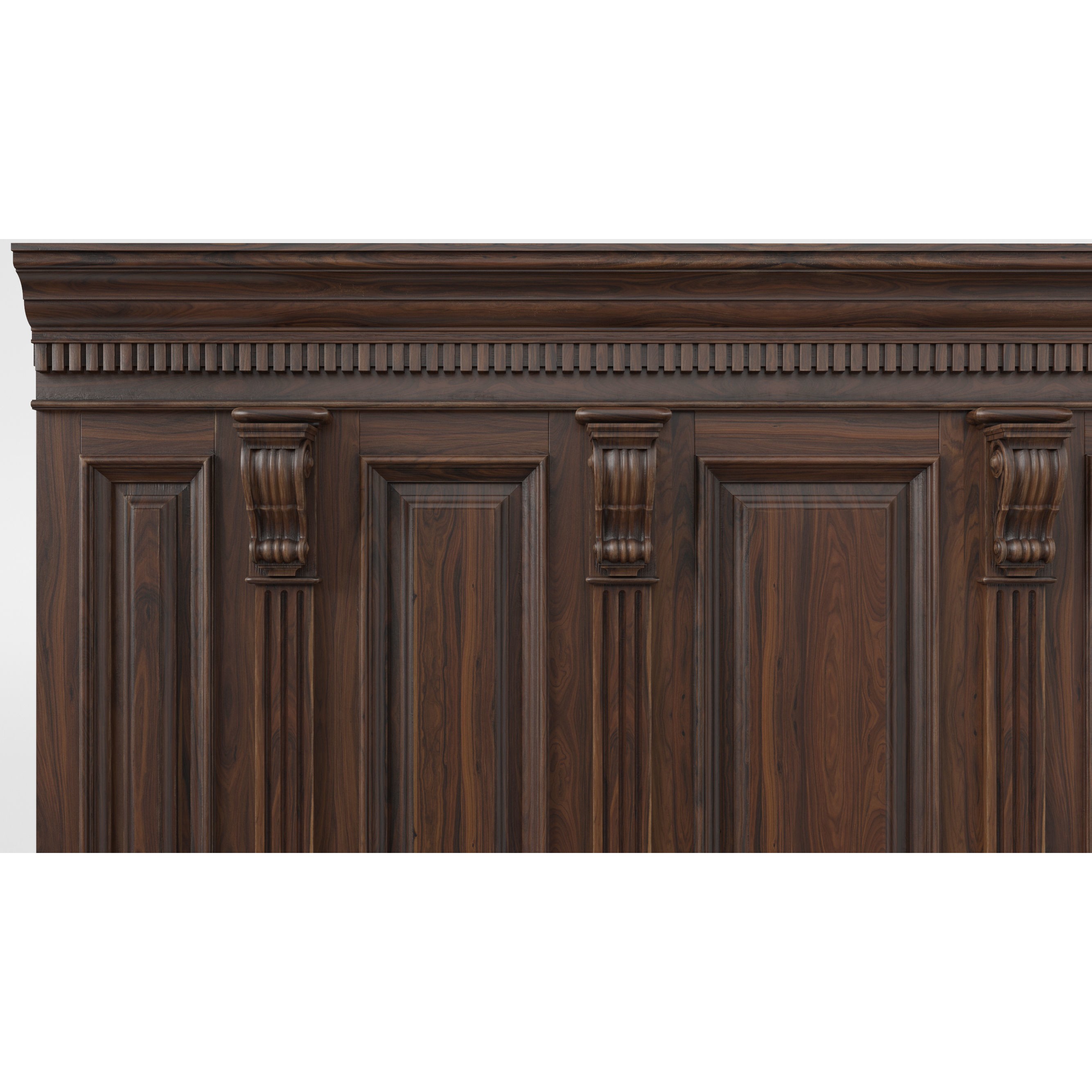 Wooden Panel - PBR Textured 3D Model - View 8