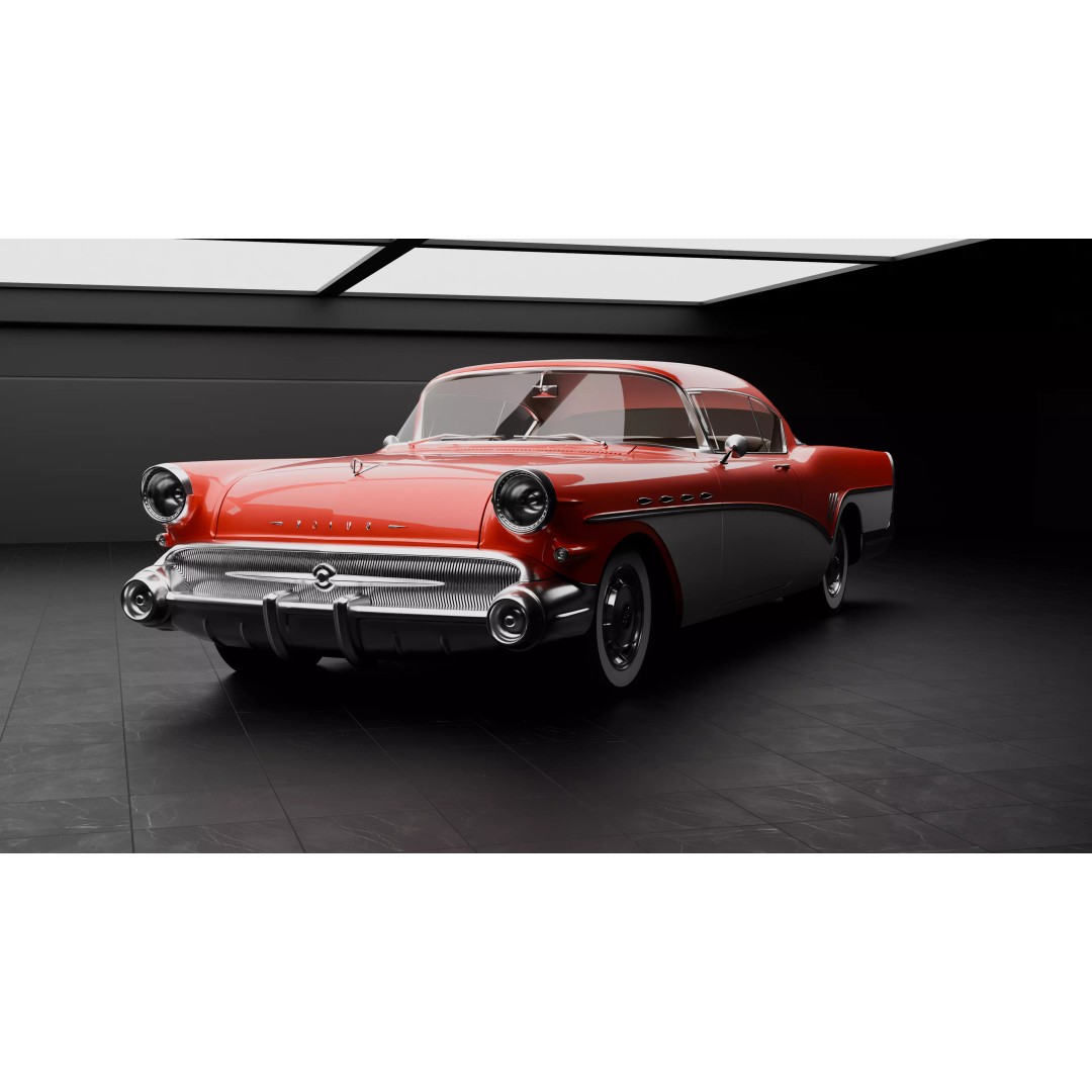 1957 Buick Roadmaster 3D Model – High Poly PBR Asset, FBX, OBJ, Blender - View 2