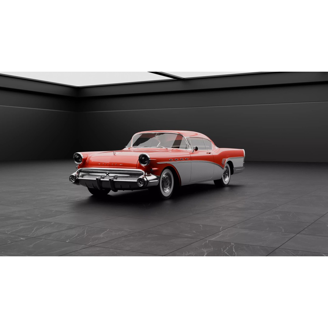 1957 Buick Roadmaster 3D Model – High Poly PBR Asset, FBX, OBJ, Blender - View 4