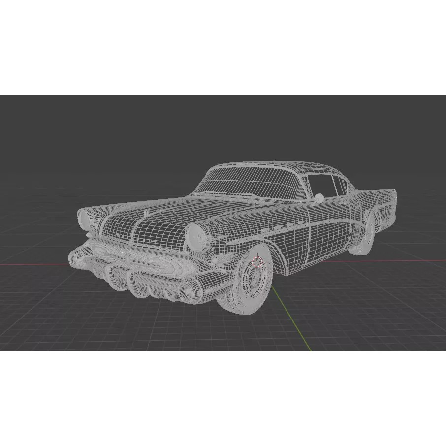 1957 Buick Roadmaster 3D Model – High Poly PBR Asset, FBX, OBJ, Blender - View 7