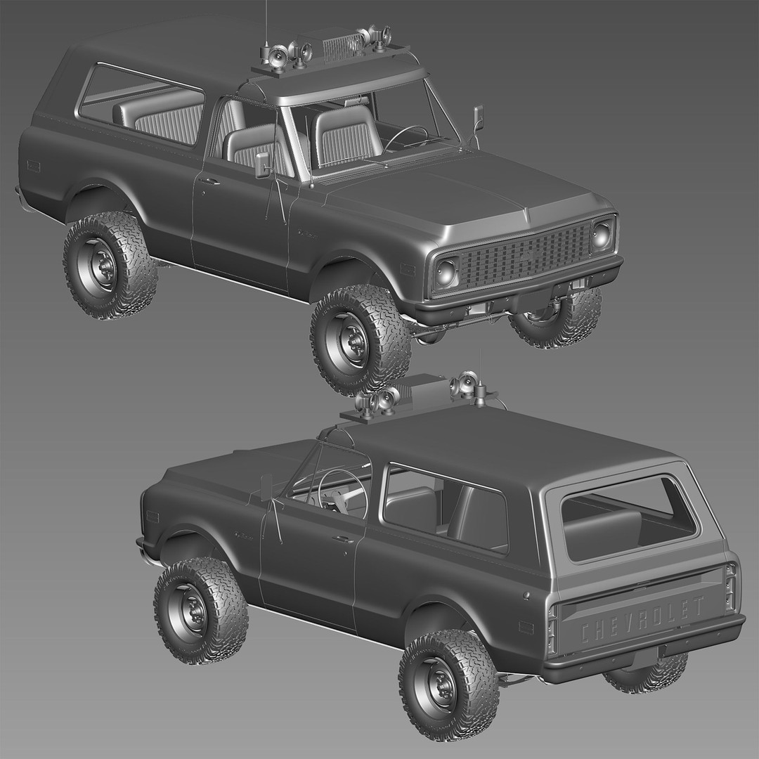 Chevrolet K5 Blazer 3D Model – High Poly Vintage SUV, FBX