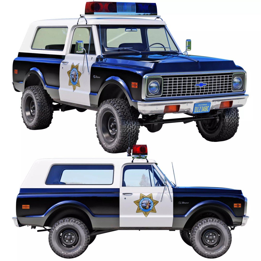 Chevrolet K5 Blazer 3D Model – High Poly Vintage SUV, FBX - View 2