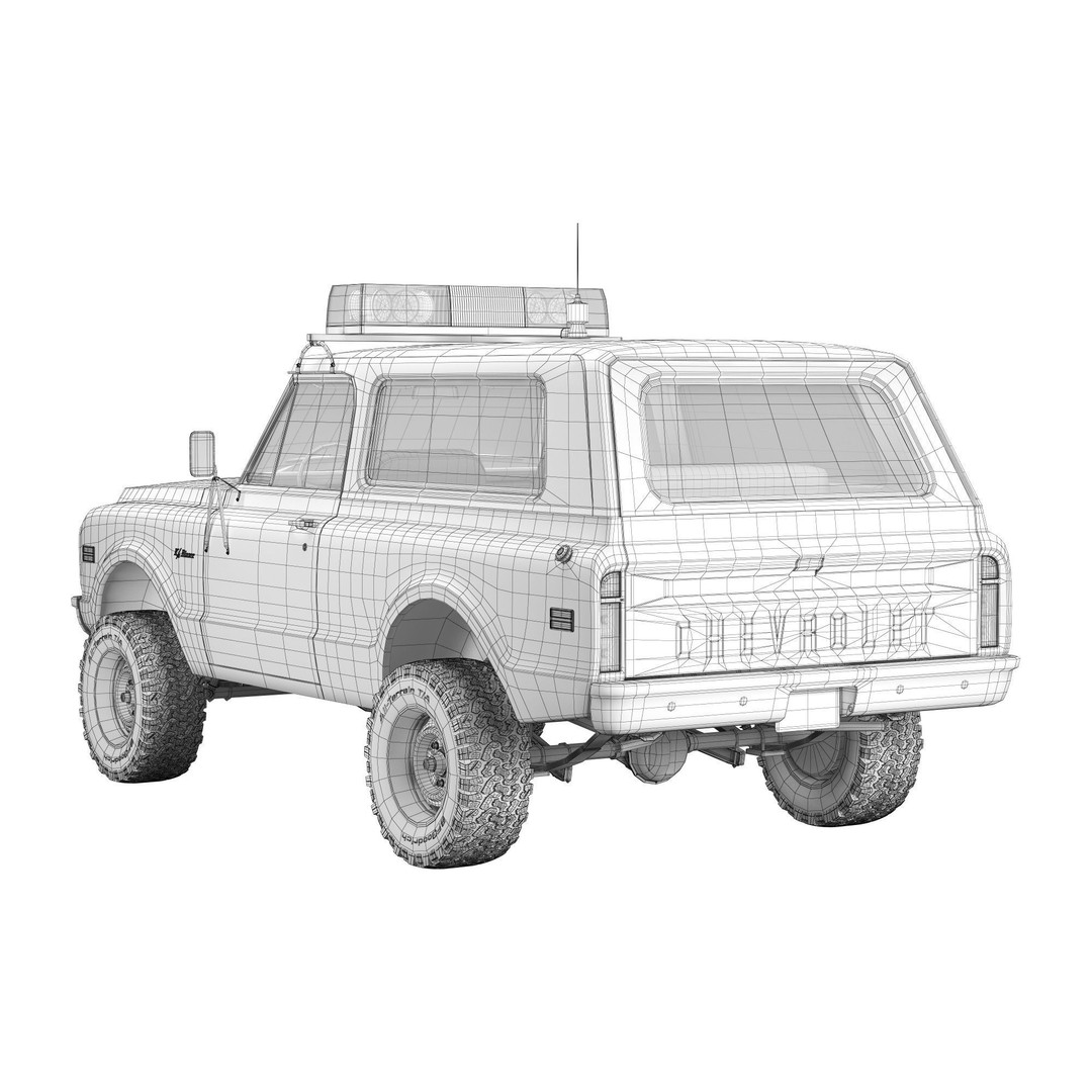 Chevrolet K5 Blazer 3D Model – High Poly Vintage SUV, FBX - View 23