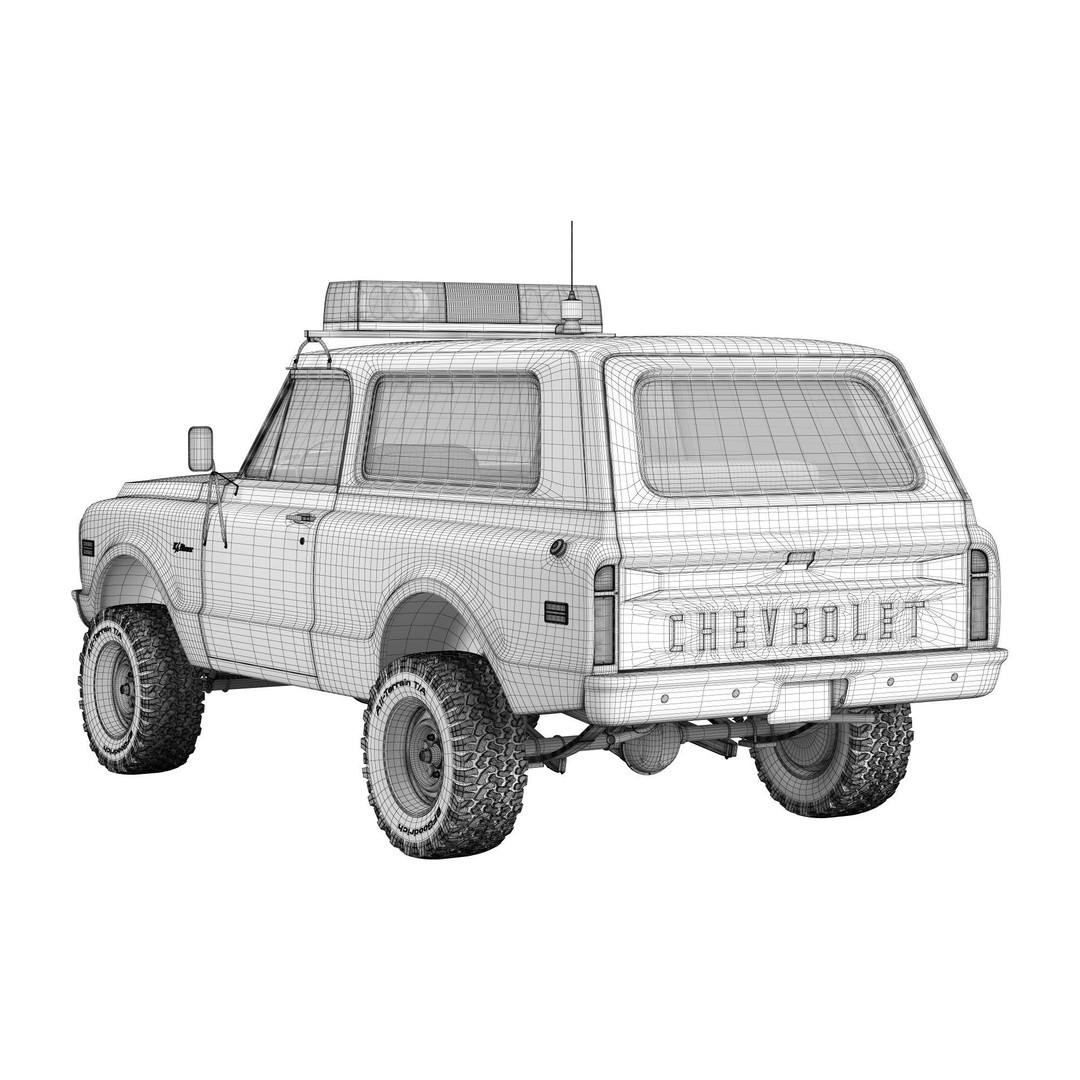 Chevrolet K5 Blazer 3D Model – High Poly Vintage SUV, FBX - View 25
