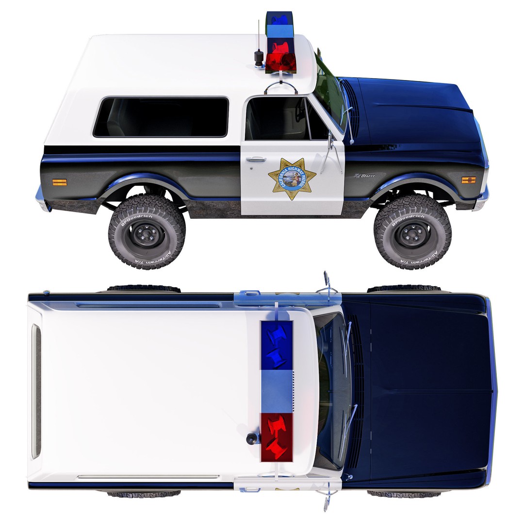Chevrolet K5 Blazer 3D Model – High Poly Vintage SUV, FBX - View 4