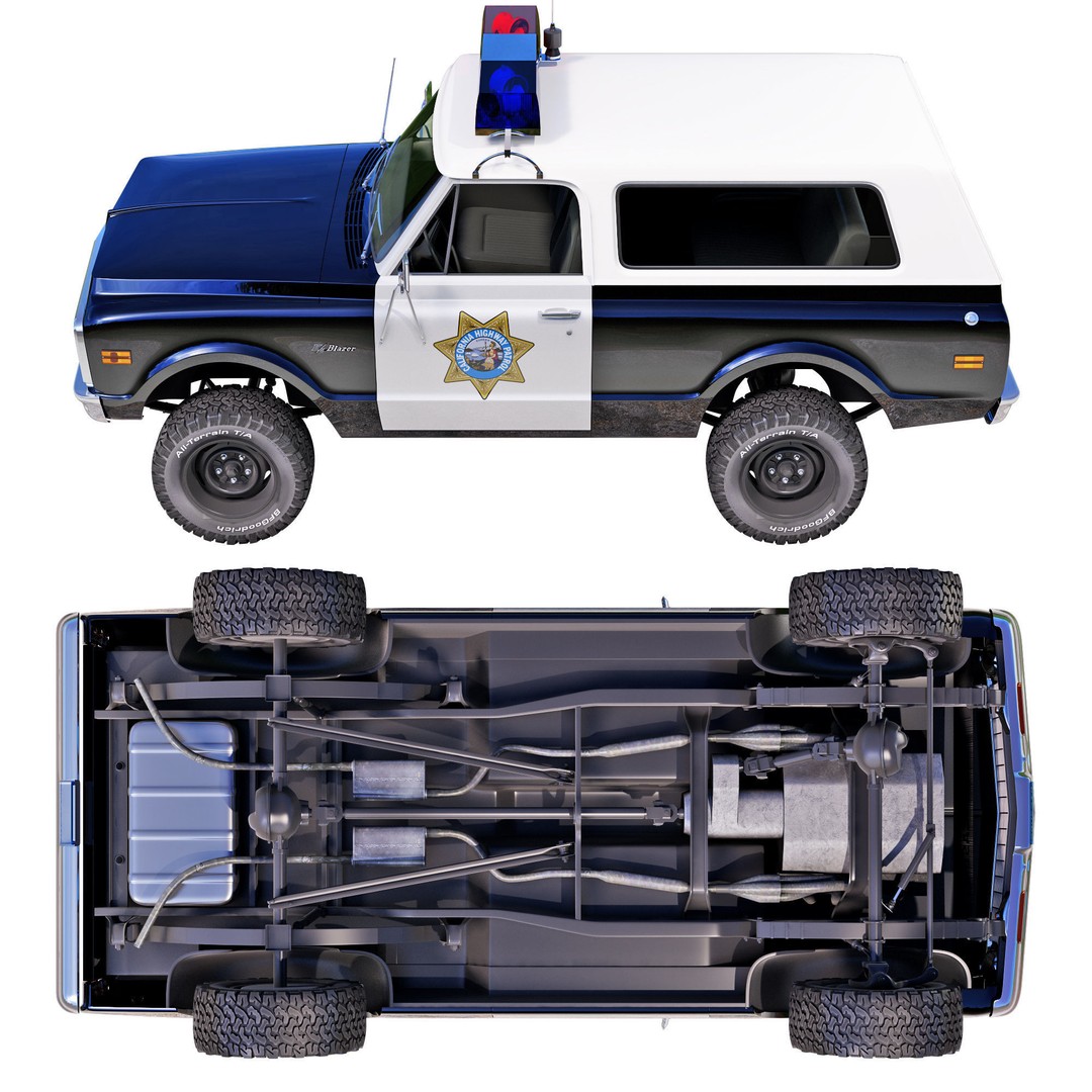 Chevrolet K5 Blazer 3D Model – High Poly Vintage SUV, FBX - View 5