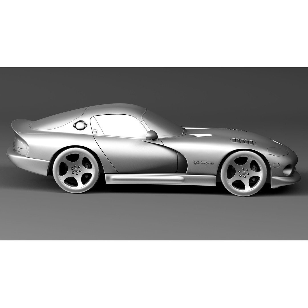 Dodge Viper GTS Coupe 3D Model – High Poly Car Asset, FBX, OBJ - View 16