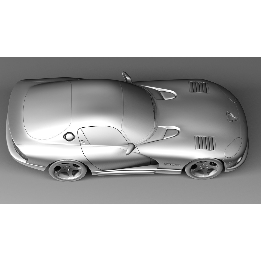 Dodge Viper GTS Coupe 3D Model – High Poly Car Asset, FBX, OBJ - View 17