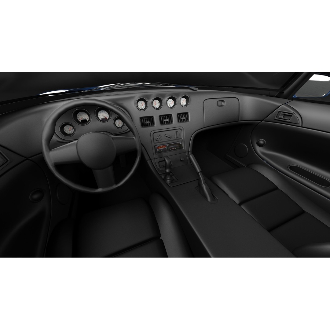 Dodge Viper GTS Coupe 3D Model – High Poly Car Asset, FBX, OBJ - View 18