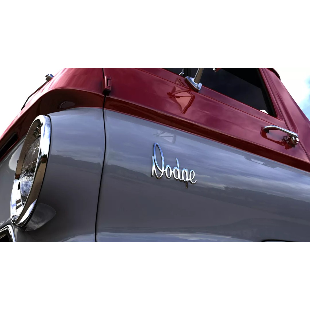 Dodge A100 Compact Pickup 1964 3D Model – High Poly Game Asset, FBX - View 2