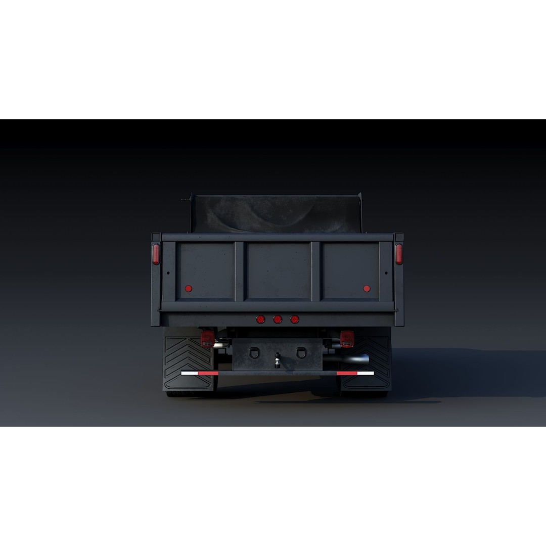 Dump Truck 3D Model – Low Poly Game Asset, FBX & OBJ Formats - View 11