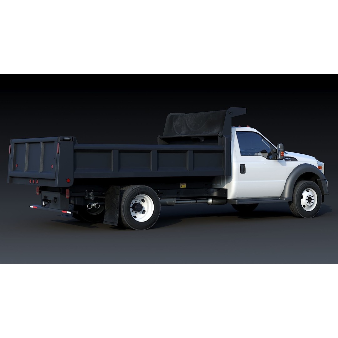 Dump Truck 3D Model – Low Poly Game Asset, FBX & OBJ Formats - View 12