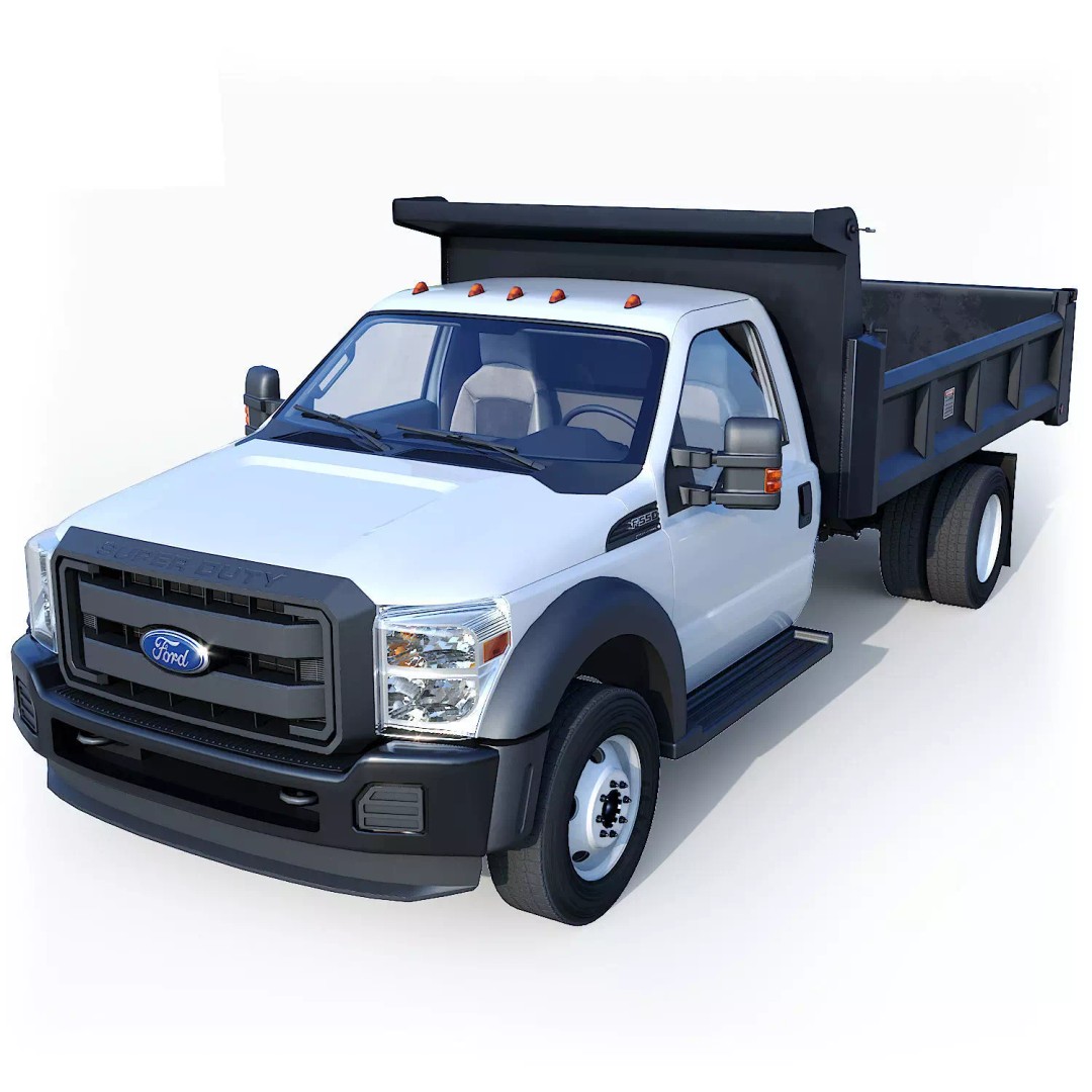 Dump Truck 3D Model – Low Poly Game Asset, FBX & OBJ Formats - View 2