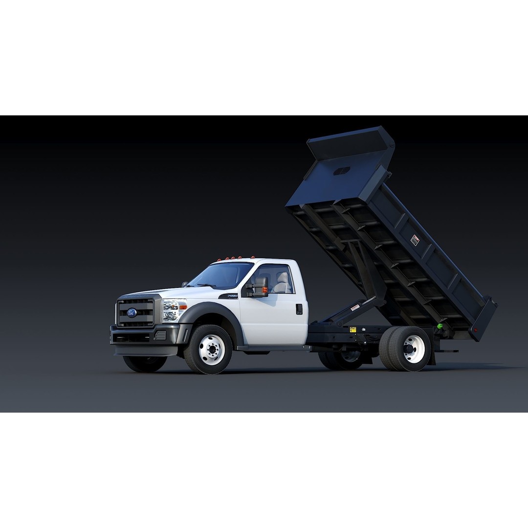 Dump Truck 3D Model – Low Poly Game Asset, FBX & OBJ Formats - View 23