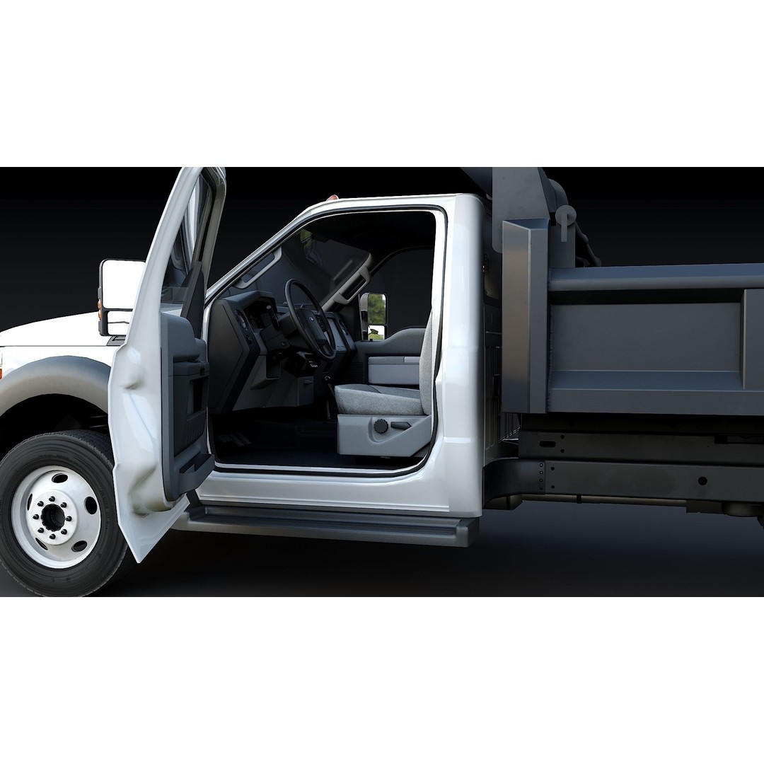 Dump Truck 3D Model – Low Poly Game Asset, FBX & OBJ Formats - View 25