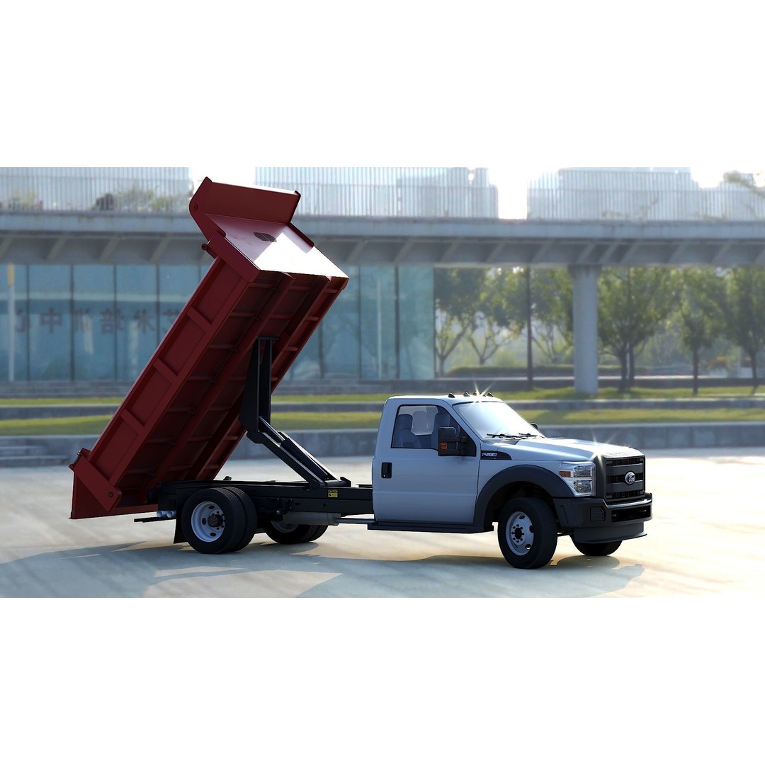 Dump Truck 3D Model – Low Poly Game Asset, FBX & OBJ Formats - View 28