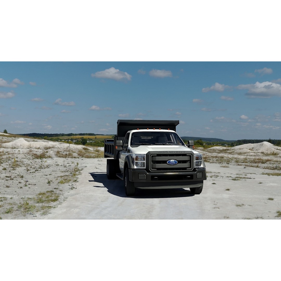 Dump Truck 3D Model – Low Poly Game Asset, FBX & OBJ Formats - View 30