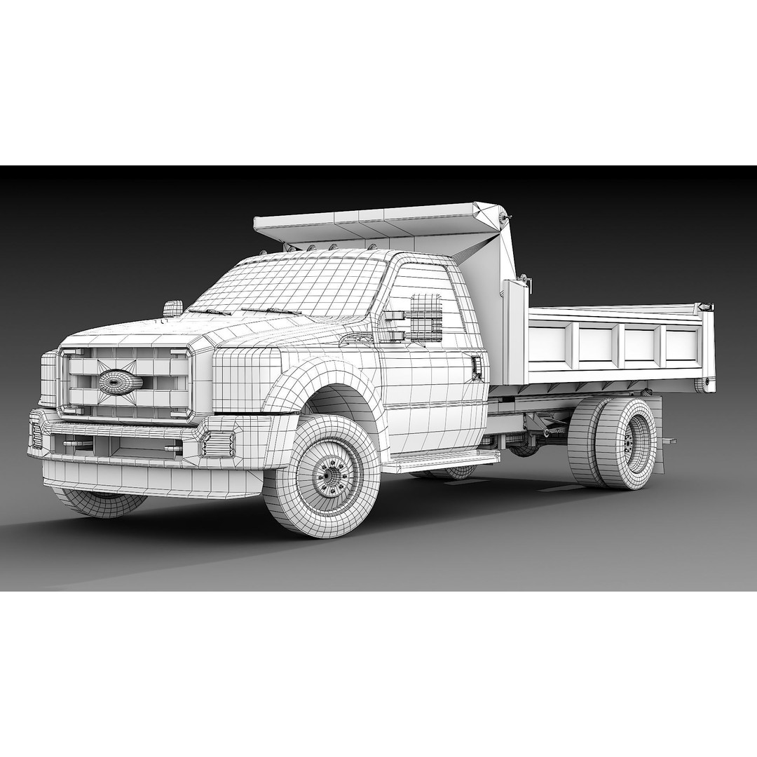 Dump Truck 3D Model – Low Poly Game Asset, FBX & OBJ Formats - View 32