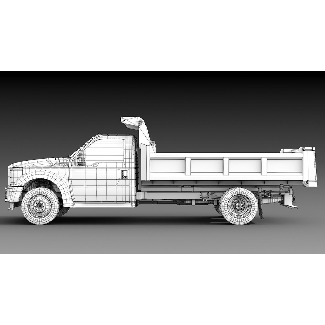 Dump Truck 3D Model – Low Poly Game Asset, FBX & OBJ Formats - View 33