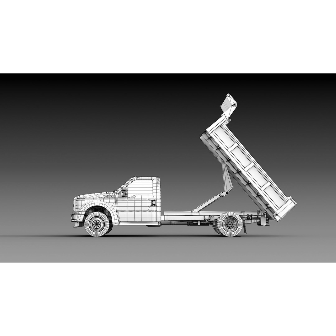 Dump Truck 3D Model – Low Poly Game Asset, FBX & OBJ Formats - View 34