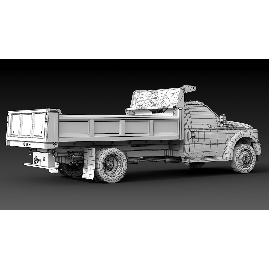 Dump Truck 3D Model – Low Poly Game Asset, FBX & OBJ Formats - View 36