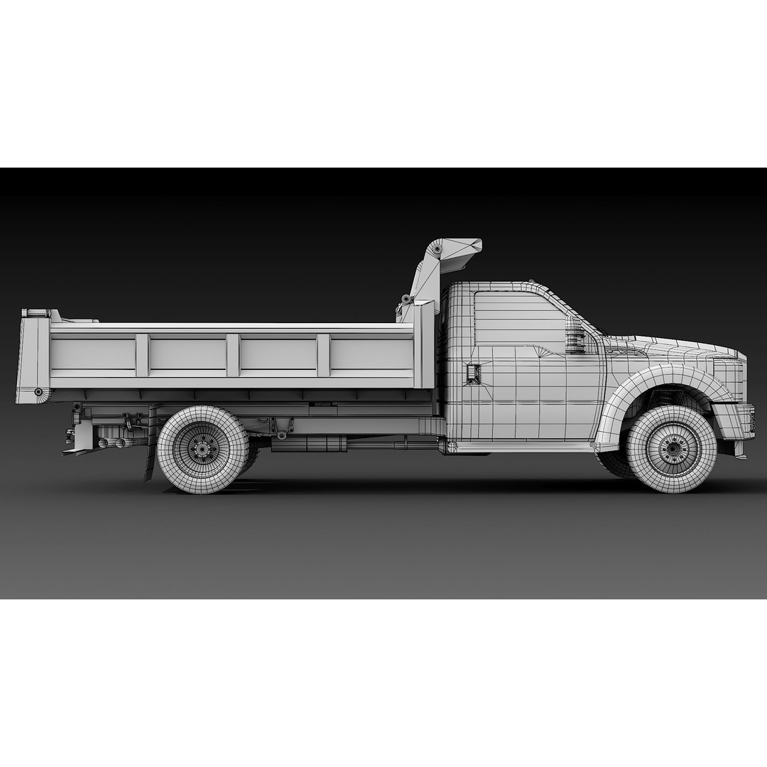 Dump Truck 3D Model – Low Poly Game Asset, FBX & OBJ Formats - View 37