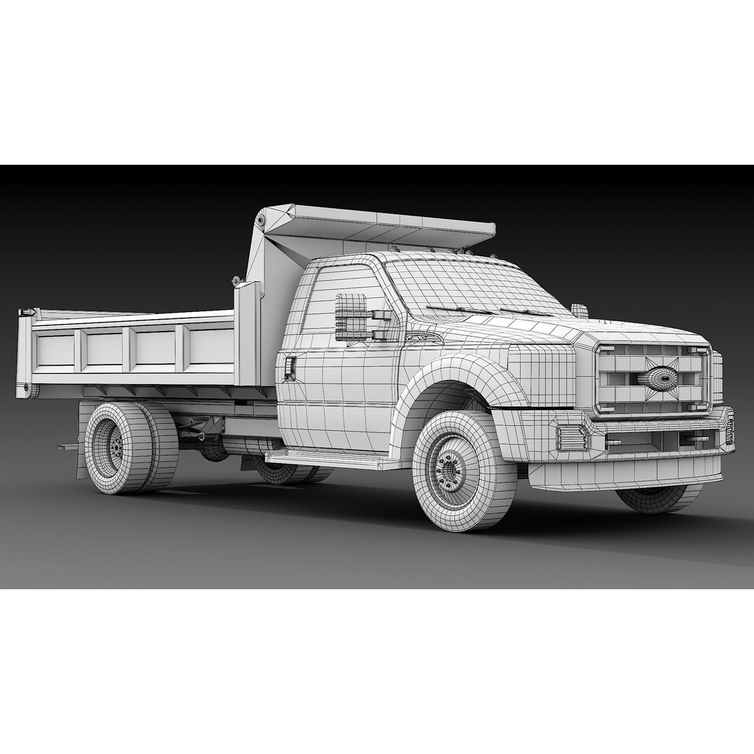 Dump Truck 3D Model – Low Poly Game Asset, FBX & OBJ Formats - View 38