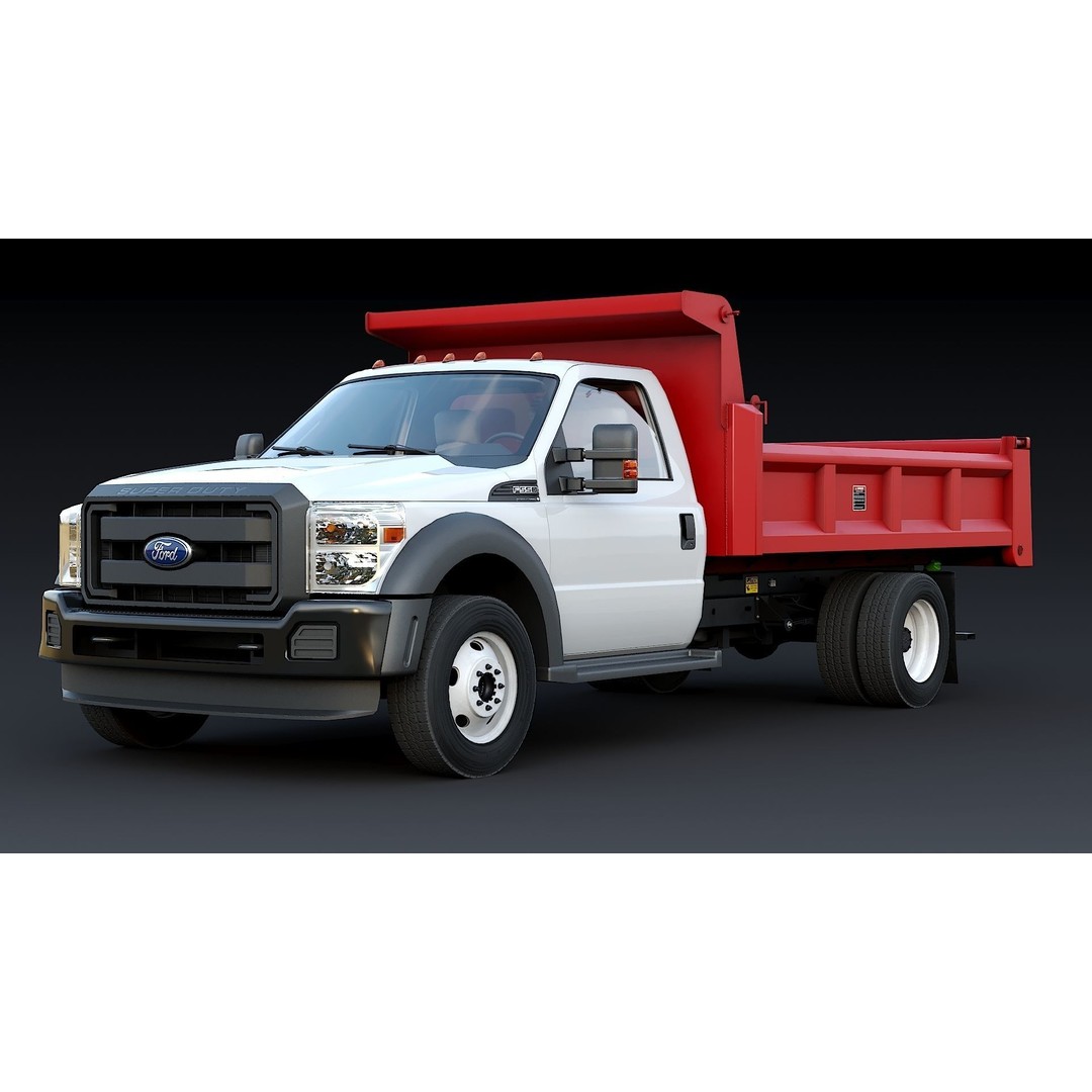 Dump Truck 3D Model – Low Poly Game Asset, FBX & OBJ Formats - View 4