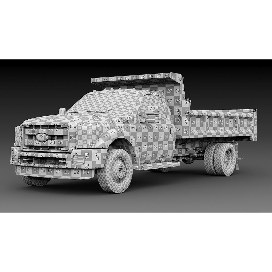 Dump Truck 3D Model – Low Poly Game Asset, FBX & OBJ Formats - View 47