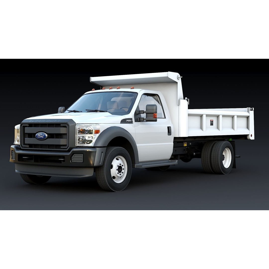 Dump Truck 3D Model – Low Poly Game Asset, FBX & OBJ Formats - View 5