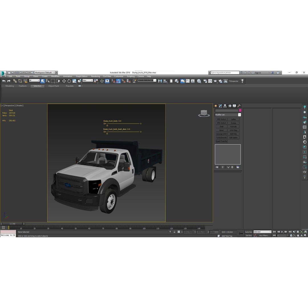 Dump Truck 3D Model – Low Poly Game Asset, FBX & OBJ Formats - View 65