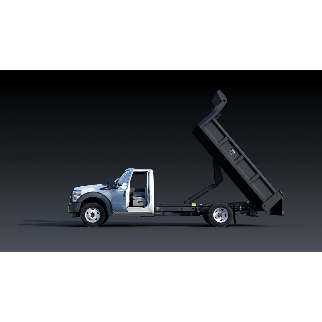 Dump Truck 3D Model – Low Poly Game Asset, FBX & OBJ Formats - View 8