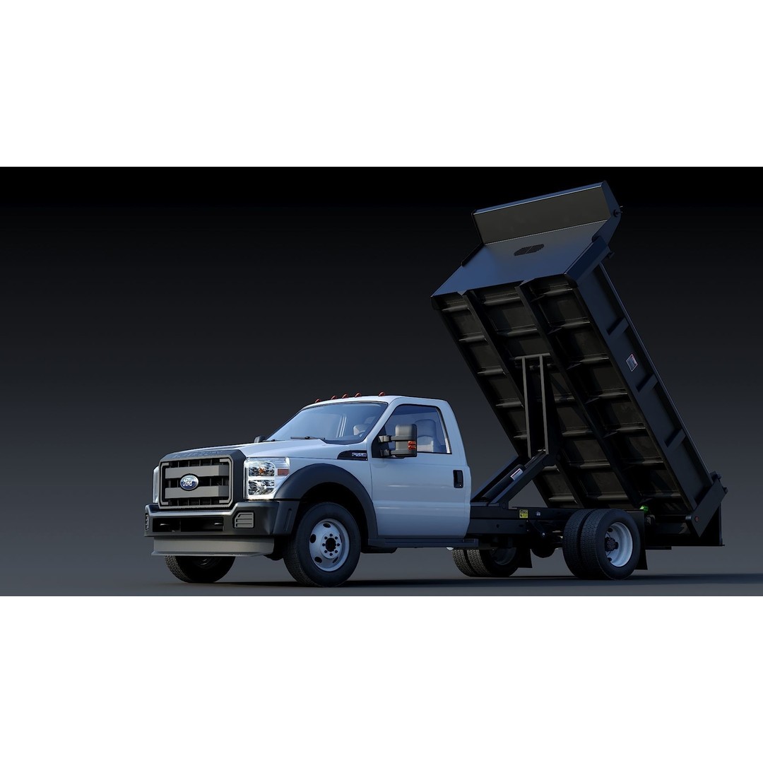 Dump Truck 3D Model – Low Poly Game Asset, FBX & OBJ Formats - View 9