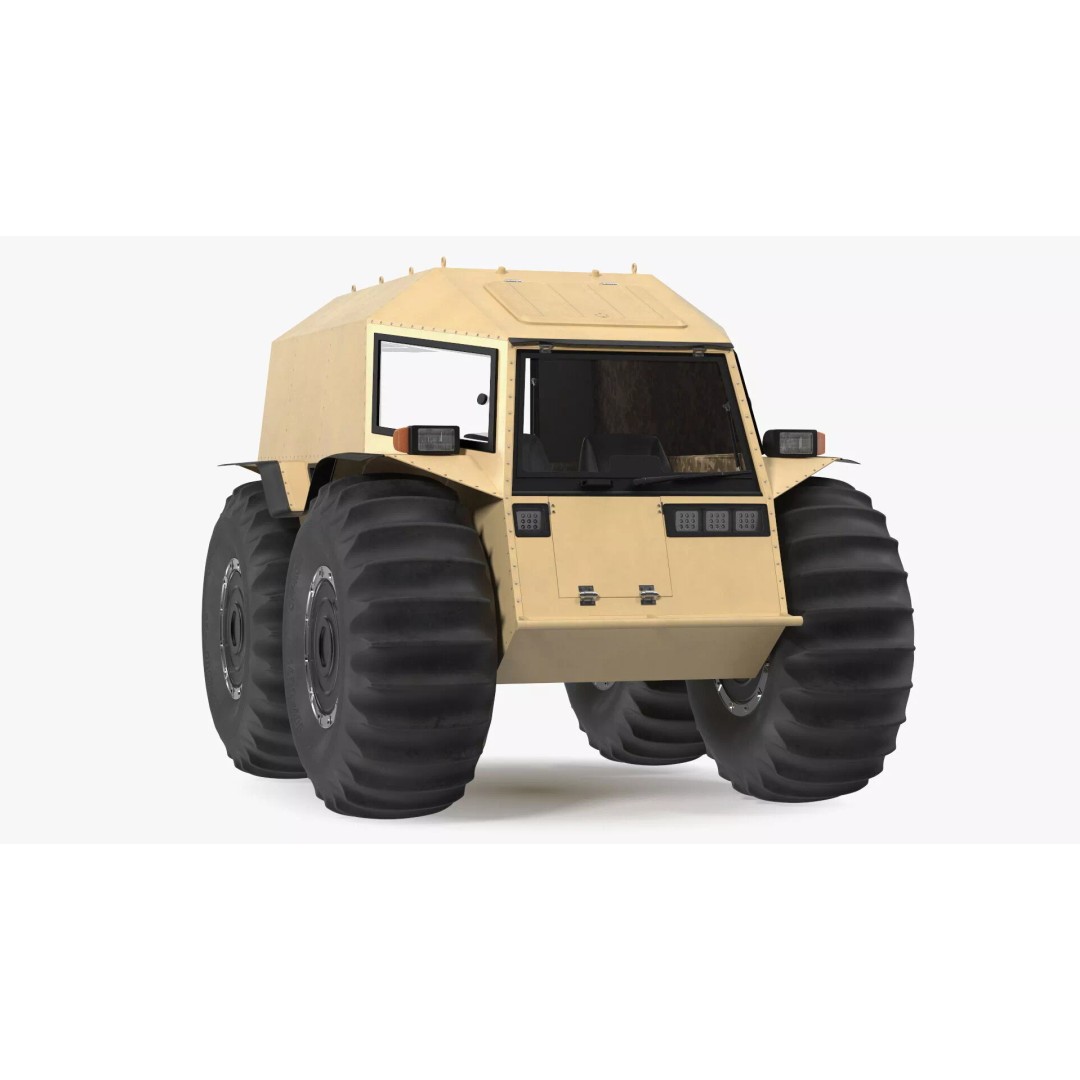 Amphibious ATV 3D Model – High-Quality Off-Road Vehicle with PBR Textures - View 10