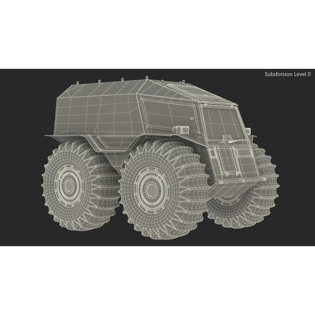 Amphibious ATV 3D Model – High-Quality Off-Road Vehicle with PBR Textures - View 20